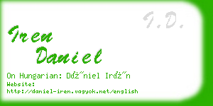 iren daniel business card